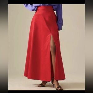 Anthropologie Mare Mare X Poplin Size Medium Maxi Skirt With Slit